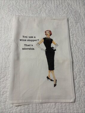 Vintage Inspired Cora & Pate Large Cotton Flour Sack Tea Kitchen Towel  NWOT